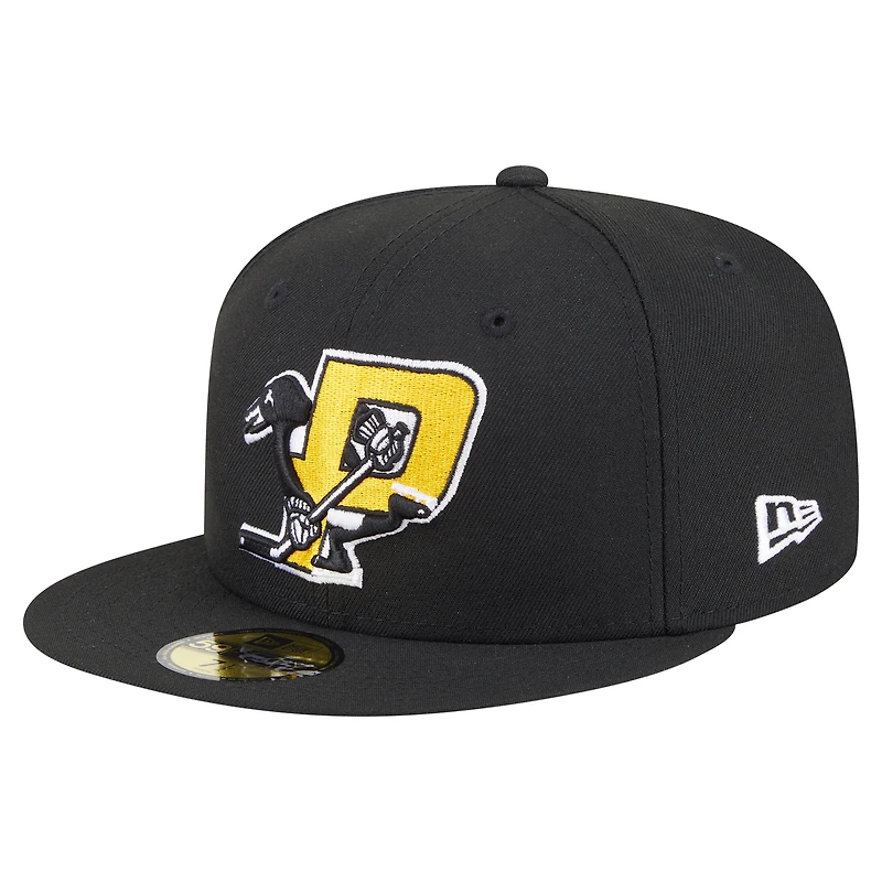 Casquette ajustée Deceptor 59FIFTY noire New Era pour homme des Penguins de Pittsburgh