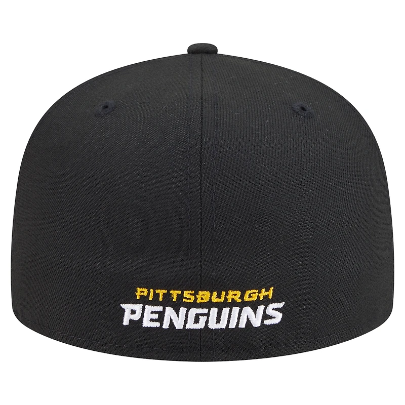 Casquette ajustée Deceptor 59FIFTY noire New Era pour homme des Penguins de Pittsburgh
