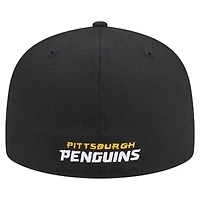 Casquette ajustée Deceptor 59FIFTY noire New Era pour homme des Penguins de Pittsburgh