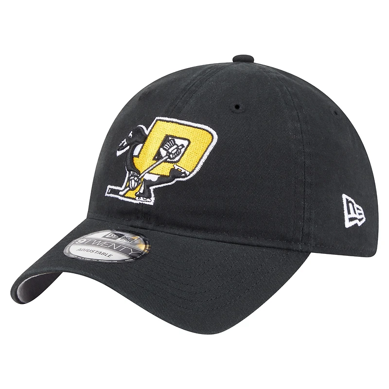 Casquette ajustable Deceptor 9TWENTY noire New Era pour homme des Penguins de Pittsburgh