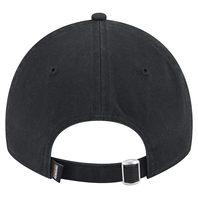 Casquette ajustable Deceptor 9TWENTY noire New Era pour homme des Penguins de Pittsburgh