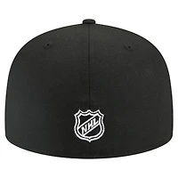 Men's New Era Black Pittsburgh Penguins Faded Lines 59FIFTY Fitted Hat