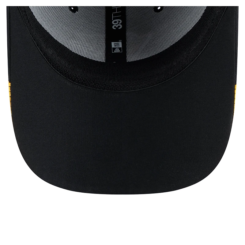 Casquette 39THIRTY Flex Linear Featherweight noire pour homme des Penguins de Pittsburgh New Era