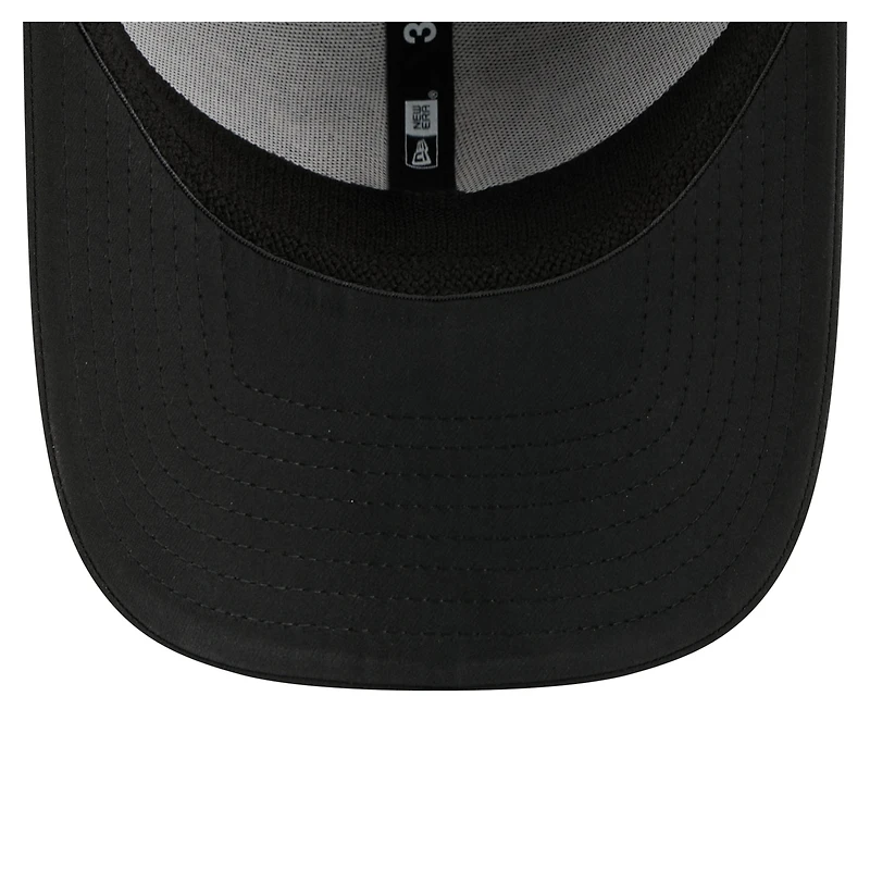 Casquette New Era Flex noire pour homme, logo des Penguins de Pittsburgh, modèle 39THIRTY.