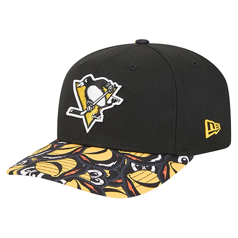 Men's New Era Black Pittsburgh Penguins Mascot Visor 9SEVENTY Adjustable Hat
