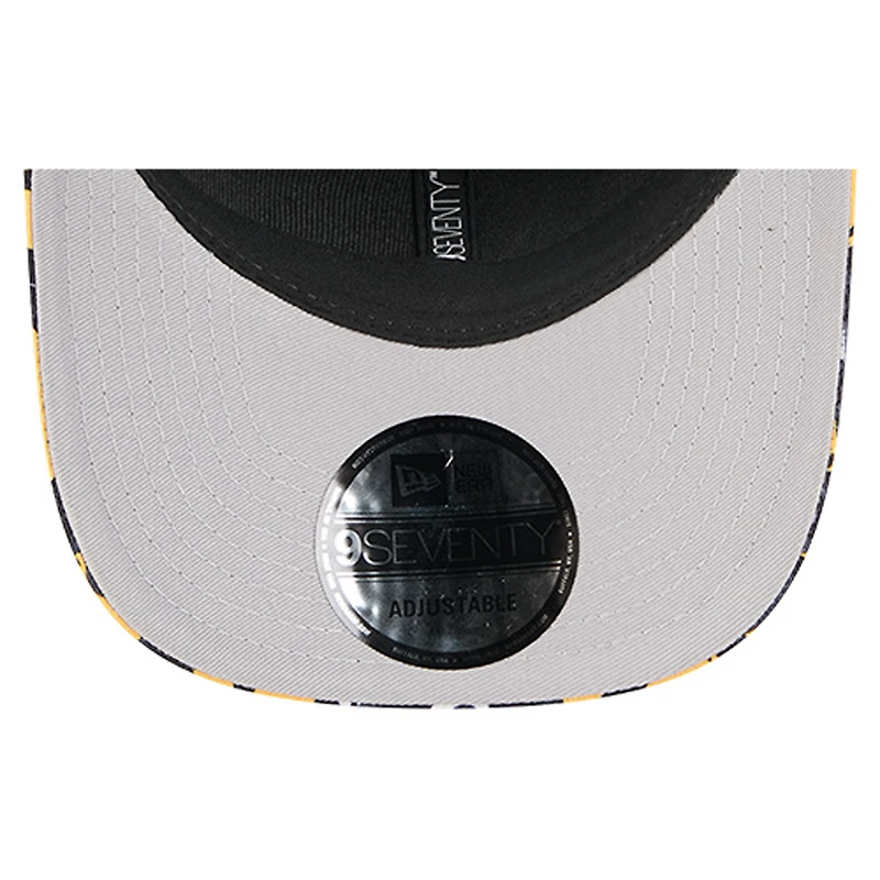 Casquette ajustable 9SEVENTY noire New Era pour homme avec visière mascotte des Penguins de Pittsburgh