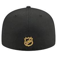 Casquette ajustée surdimensionnée 59Fifty noire des Penguins de Pittsburgh pour homme New Era
