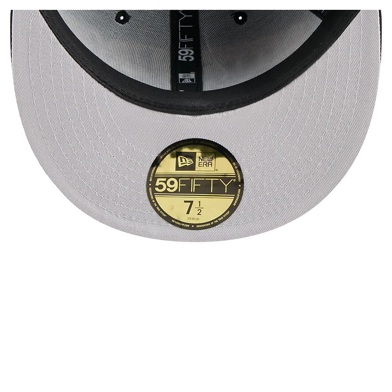Casquette ajustée surdimensionnée 59Fifty noire des Penguins de Pittsburgh pour homme New Era