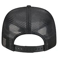 Casquette de camionneur ajustable 9SEVENTY en nylon matelassé noir New Era pour homme des Penguins de Pittsburgh