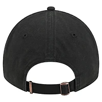 Casquette ajustable 9TWENTY noire New Era pour homme avec appliqué en tissu des Penguins de Pittsburgh