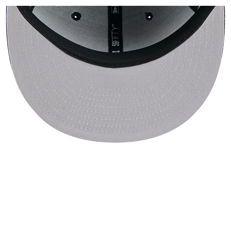 Casquette ajustée 59FIFTY noire New Era pour homme, motif State Stitch des Penguins de Pittsburgh