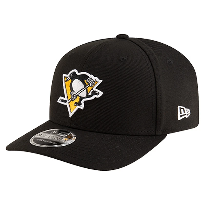 Men's New Era  Black Pittsburgh Penguins Team Collection Basic 9SEVENTY Adjustable Hat
