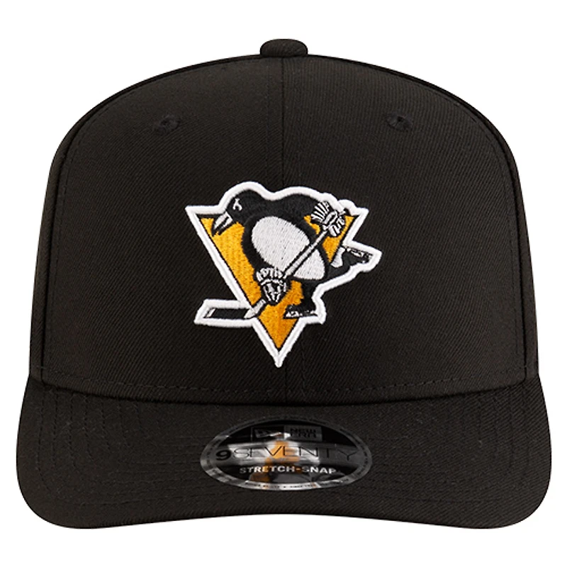 Men's New Era Black Pittsburgh Penguins Team Collection Basic 9SEVENTY Adjustable Hat