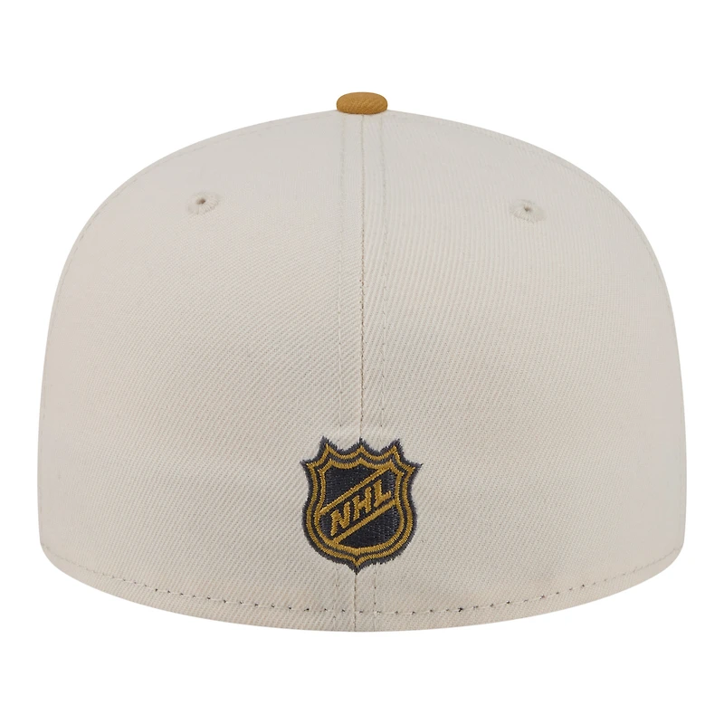 Men's New Era  Cream/Tan Pittsburgh Penguins Colorpack Two-Tone 59FIFTY Fitted Hat