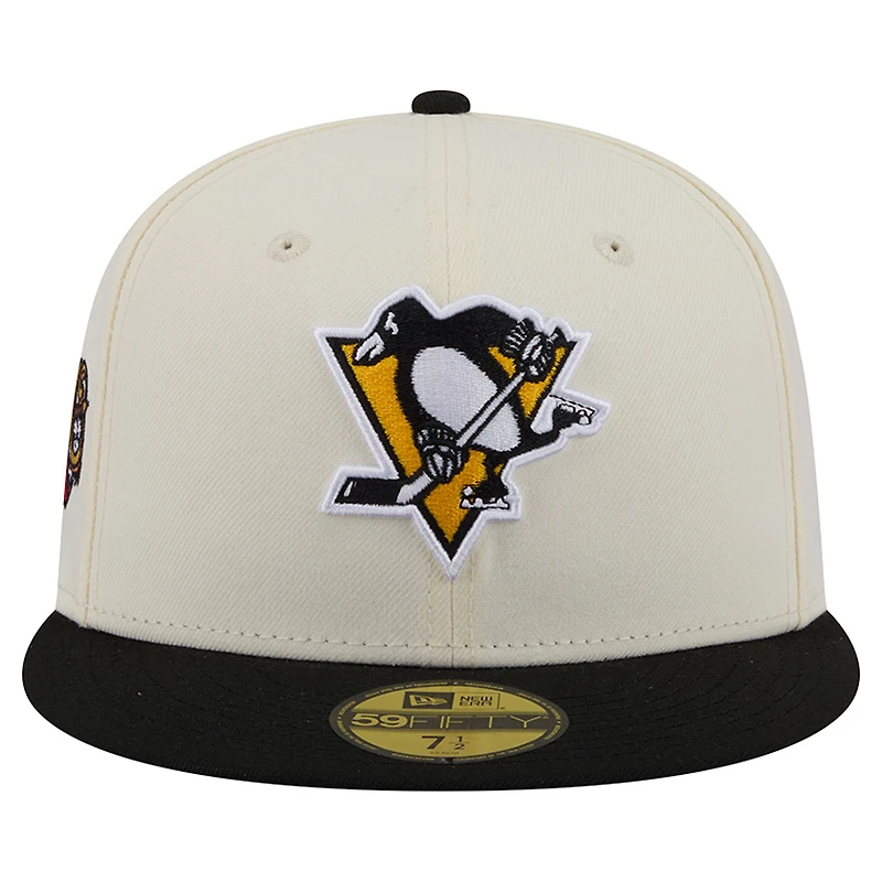 Men's New Era Cream Pittsburgh Penguins 250th Anniversary of the United States Two-Tone 59FIFTY Fitted Hat