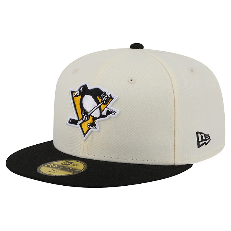 Men's New Era Cream Pittsburgh Penguins 250th Anniversary of the United States Two-Tone 59FIFTY Fitted Hat