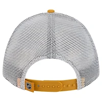 Men's New Era  Gold/Black Pittsburgh Penguins Hockey Sock 9FORTY A-Frame M-Crown Adjustable Trucker Hat