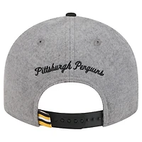 Casquette snapback 9FIFTY grise/ pin en laine pour homme New Era des Penguins de Pittsburgh