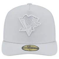 Men's New Era Gray Pittsburgh Penguins Color Pack A-Frame 59FIFTY Fitted Hat