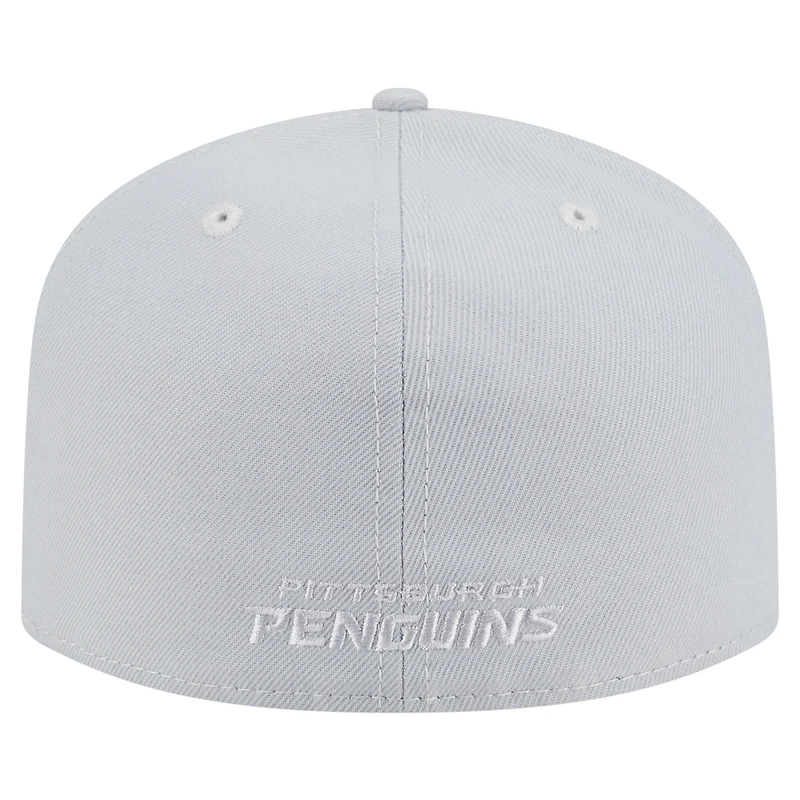 Men's New Era Gray Pittsburgh Penguins Color Pack A-Frame 59FIFTY Fitted Hat