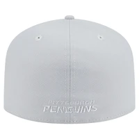 Men's New Era Gray Pittsburgh Penguins Color Pack A-Frame 59FIFTY Fitted Hat