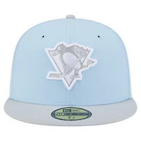 Men's New Era  Light Blue/Gray Pittsburgh Penguins Color Pack Two-Tone 59FIFTY Fitted Hat