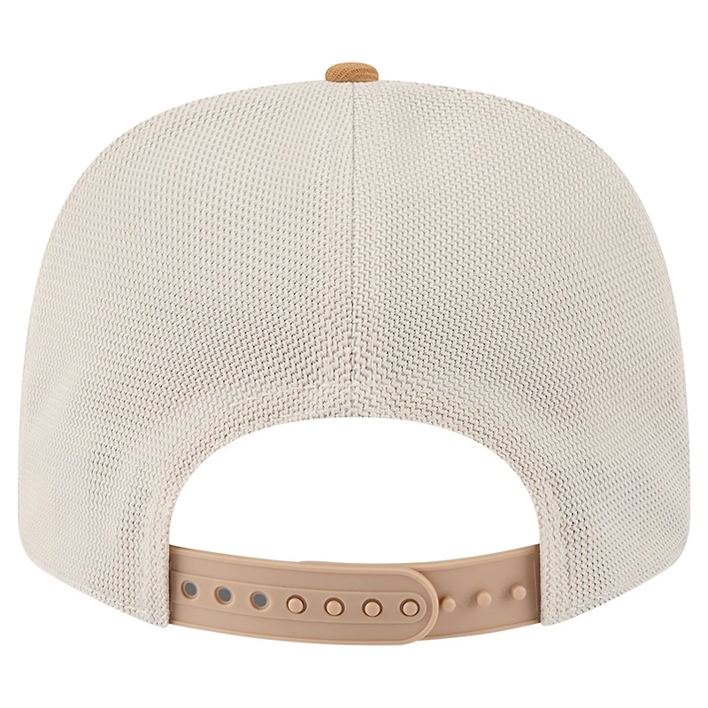 Men's New Era Tan/Light Brown Pittsburgh Penguins Two-Tone Trucker 9SEVENTY Stretch Snap Adjustable Hat