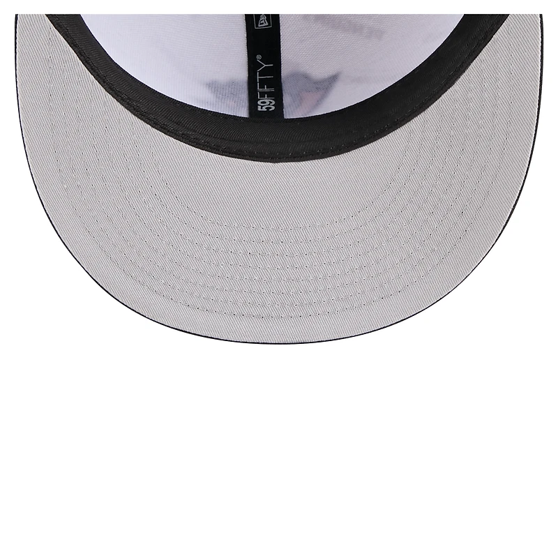 Men's New Era White/Black Pittsburgh Penguins Repeat Two-Tone 59FIFTY Fitted Hat