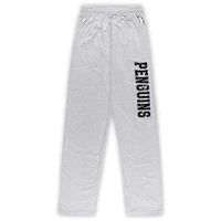 Men's Pittsburgh Penguins Black/Heather Gray Big & Tall T-Shirt Pants Lounge Set