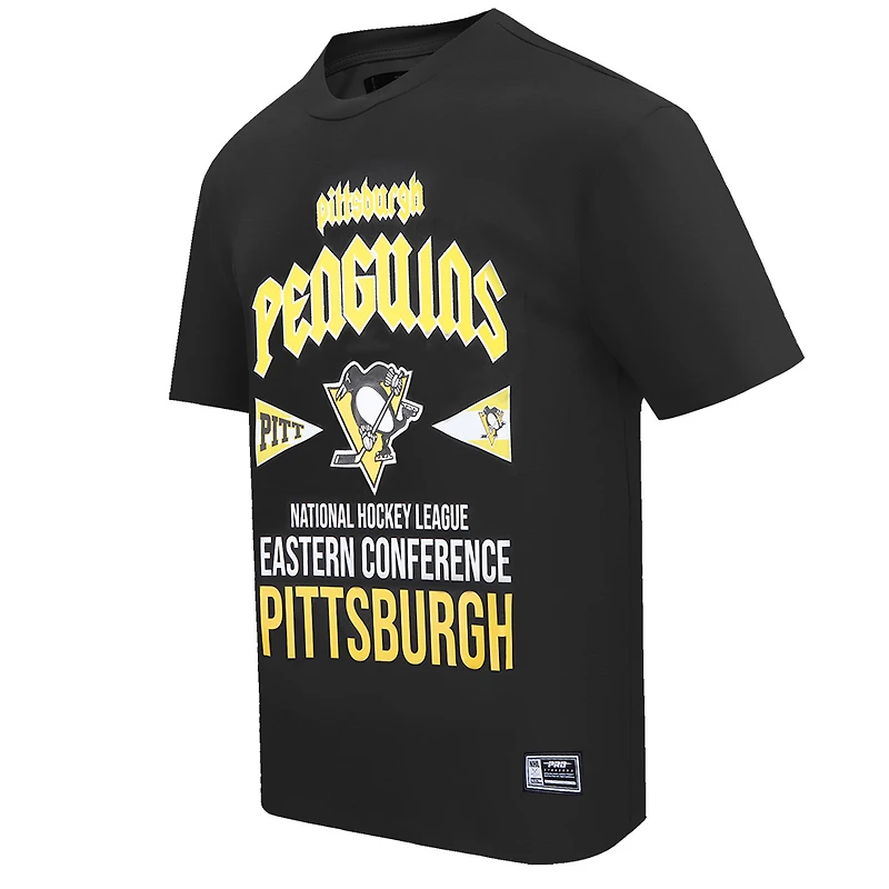 T-shirt noir Pro Standard pour hommes, visite de la ville des Penguins Pittsburgh