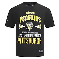 T-shirt noir Pro Standard pour hommes, visite de la ville des Penguins Pittsburgh
