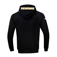Veste à capuche entièrement zippée en chenille classique Pro Standard noire des Penguins de Pittsburgh pour hommes