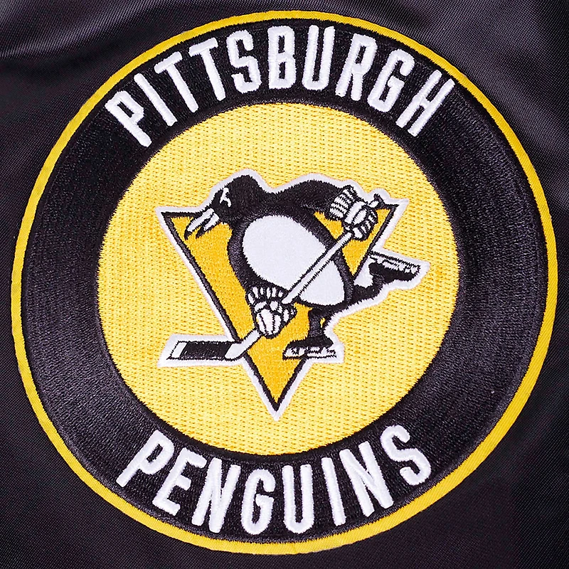 Men's Pro Standard Black Pittsburgh Penguins Classic Satin Full-Snap Jacket