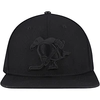 Casquette Snapback classique ton sur ton Pro Standard pour homme des Penguins de Pittsburgh noirs