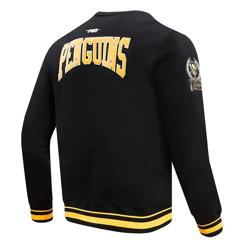 Sweat-shirt noir Pro Standard pour hommes avec écusson des Penguins de Pittsburgh