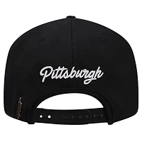 Men's Pro Standard Black Pittsburgh Penguins Paint the City Pinch Front Snapback Hat
