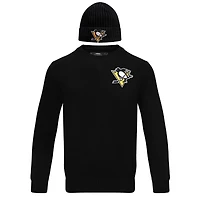 Men's Pro Standard Black Pittsburgh Penguins Pullover Sweater & Cuffed Knit Hat Box Gift Set