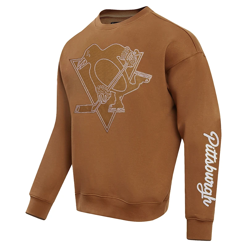 Sweat-shirt à enfiler Paint the City pour homme Pro Standard Brown des Penguins de Pittsburgh