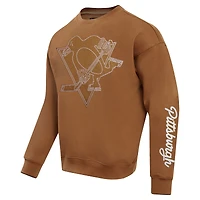 Sweat-shirt à enfiler Paint the City pour homme Pro Standard Brown des Penguins de Pittsburgh