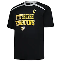 Men's Profile Sidney Crosby Black Pittsburgh Penguins Big & Tall Name Number T-Shirt
