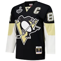 Maillot Sidney Crosby pour homme, noir, Pittsburgh Penguins 2008-09 Power Play