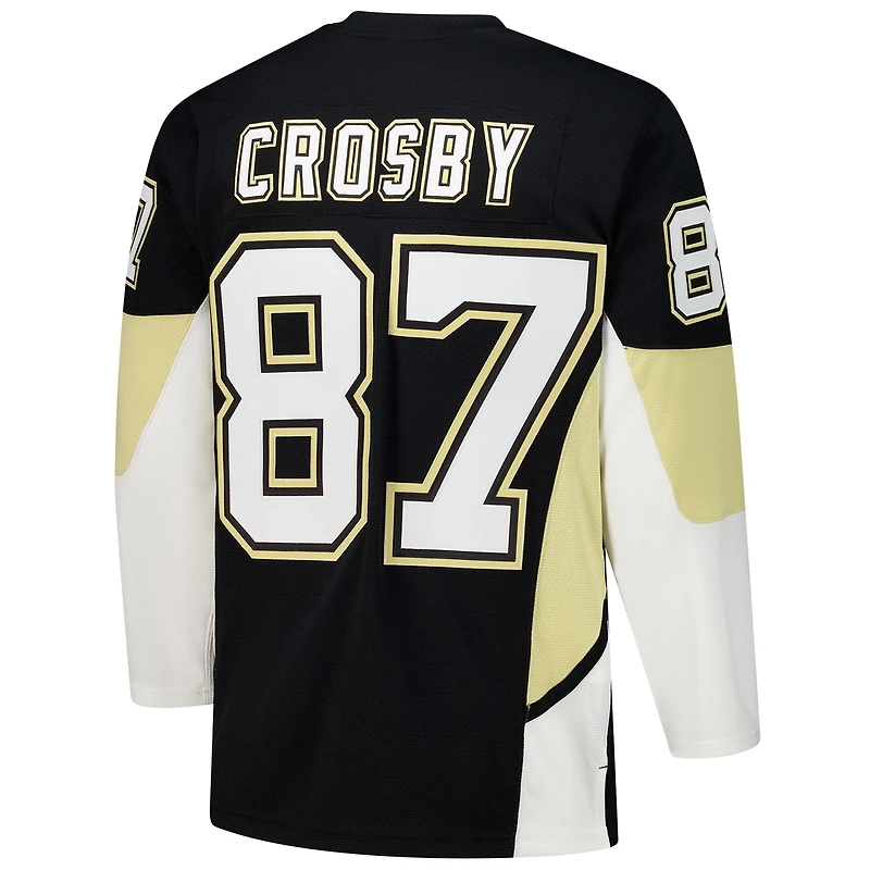 Maillot Sidney Crosby pour homme, noir, Pittsburgh Penguins 2008-09 Power Play
