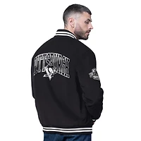 Veste universitaire noire occultante pour homme des Penguins de Pittsburgh