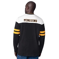 T-shirt à manches longues Blitz Durene pour homme, noir, des Penguins de Pittsburgh