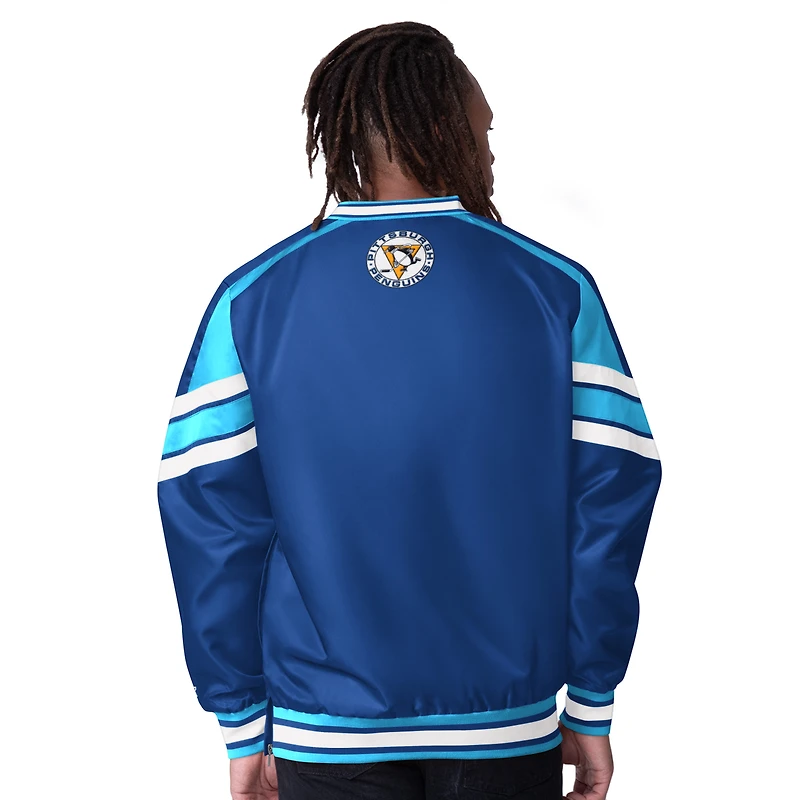 Veste à col en V bleue pour homme des Penguins de Pittsburgh