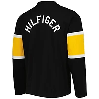Men's Tommy Hilfiger Black Pittsburgh Penguins Walter Lace-Up Long Sleeve Top