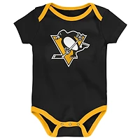 Ensemble de 2 bodys et couvertures pour nouveau-né bébé, choix n° 1 des Penguins Pittsburgh