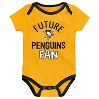 Ensemble de 2 bodys et couvertures pour nouveau-né bébé, choix n° 1 des Penguins Pittsburgh
