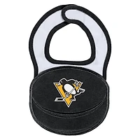 VÊTEMENTS pour nouveau-nés et nourrissons par Erin Andrews White Pittsburgh Penguins Sleep & Play Pull à pieds entièrement zippé avec bavoir