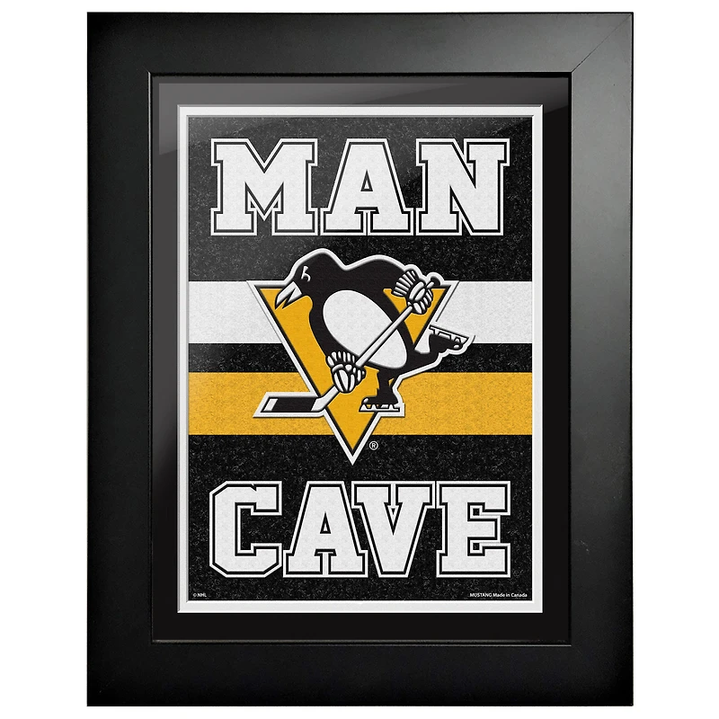 Pittsburgh Penguins - 12'' x 16'' Man Cave Framed Artwork